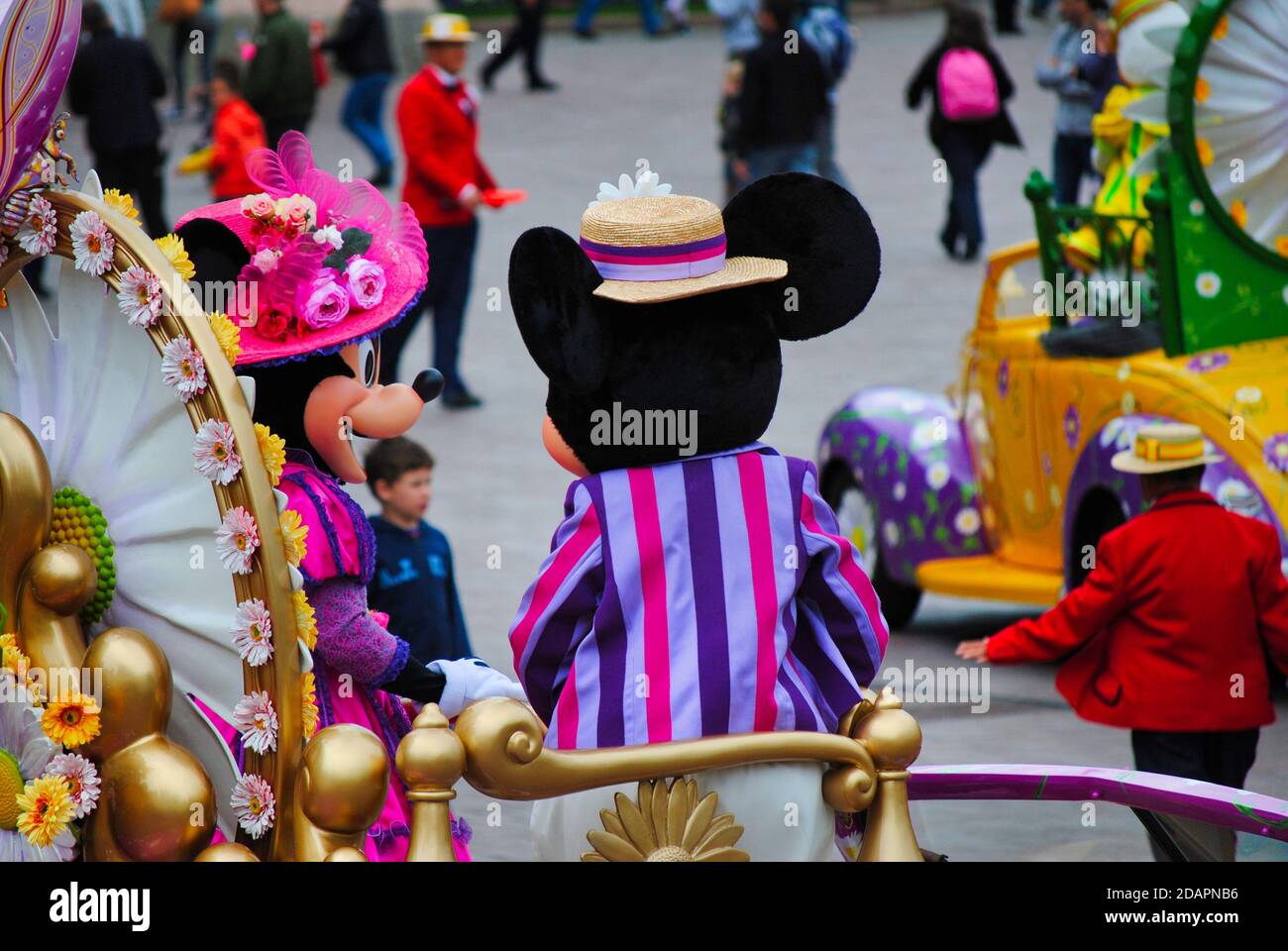 Mickey und Minnie Mouse in Disneyland, Paris. Stockfoto
