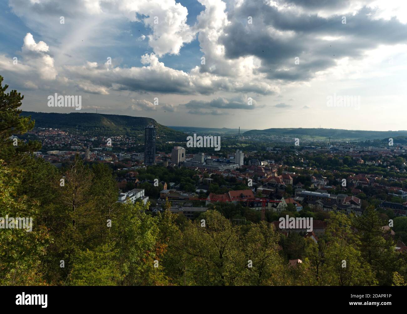 Aussichtspunkt in jena im Sommer im Herbst von landgrafen Stockfoto