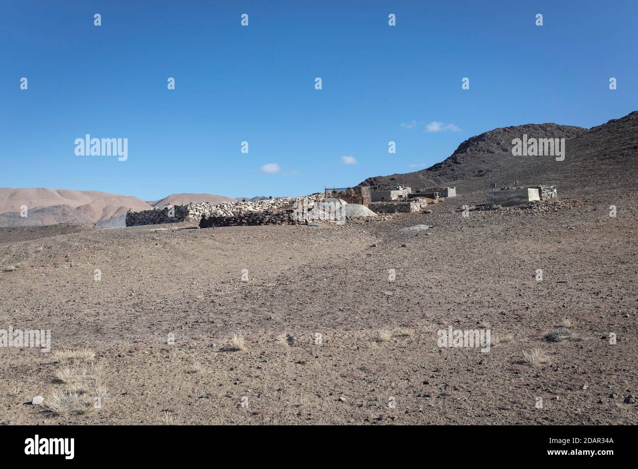 Friedhof, Altai-Gebirge, Olgii-Provinz, Mongolei Stockfoto