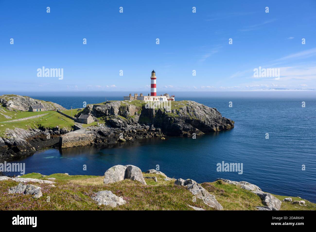 The Eilean Glass Lighthouse, Isle of Scalpa, Schottland, Vereinigtes Königreich Stockfoto