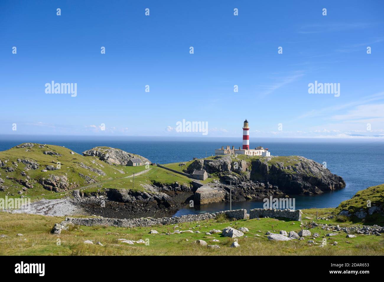 The Eilean Glass Lighthouse, Isle of Scalpa, Schottland, Vereinigtes Königreich Stockfoto