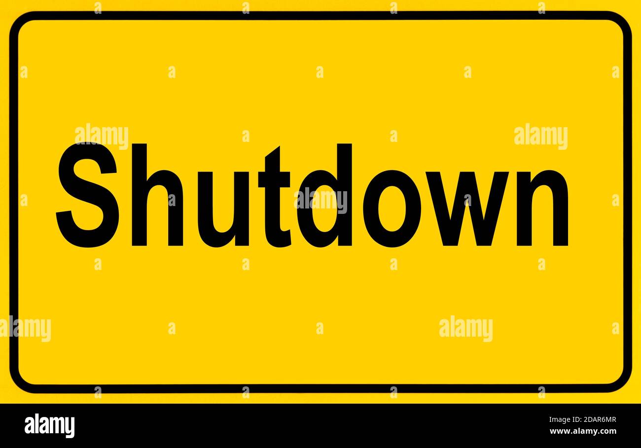 Symbolisches Bild, Ende des öffentlichen Lebens durch zweite Abschaltung, zweite Welle der Corona-Krise, Deutschland Stockfoto