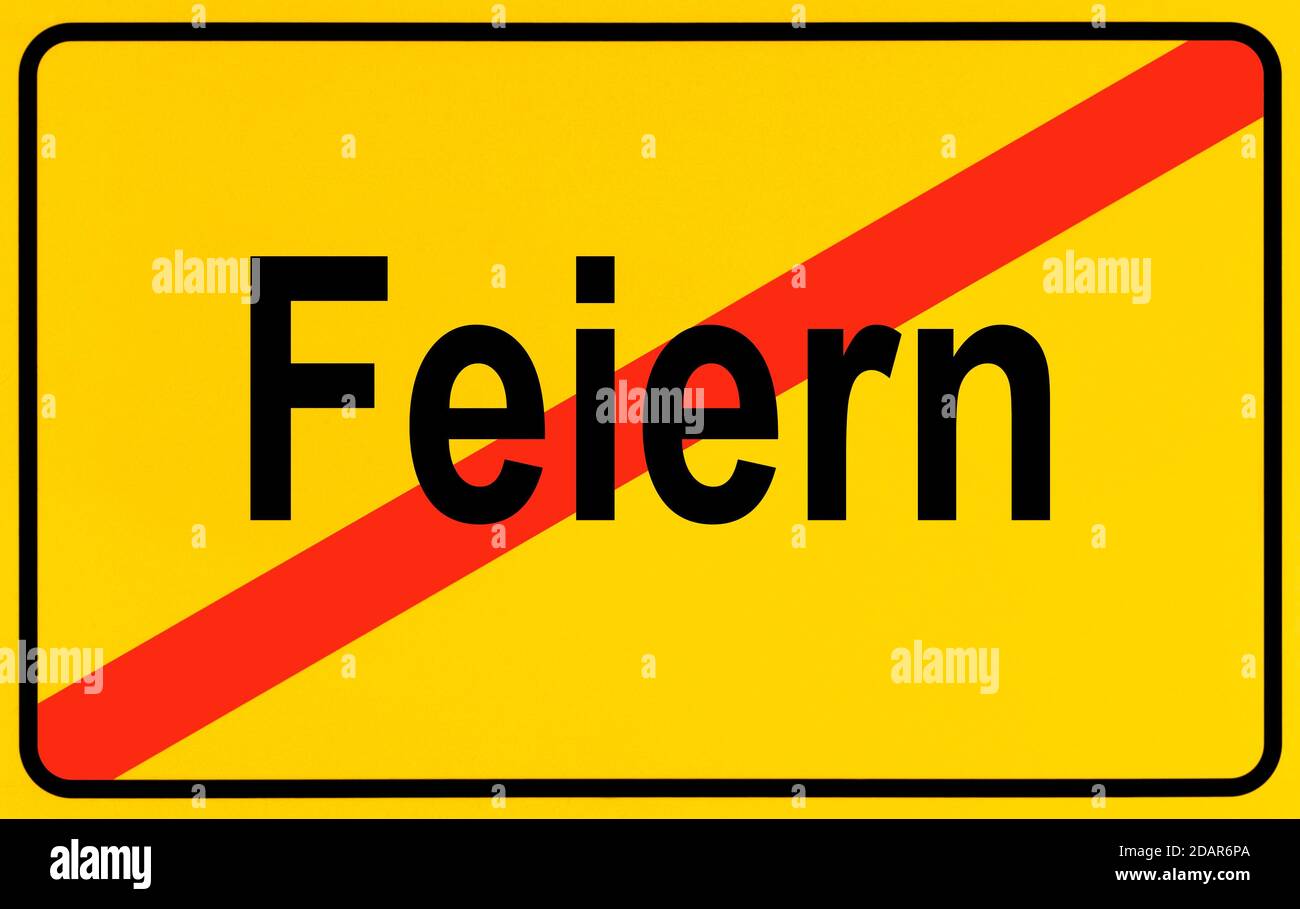 Symbolbild, Ende der privaten Feiern, Corona-Krise, Deutschland Stockfoto