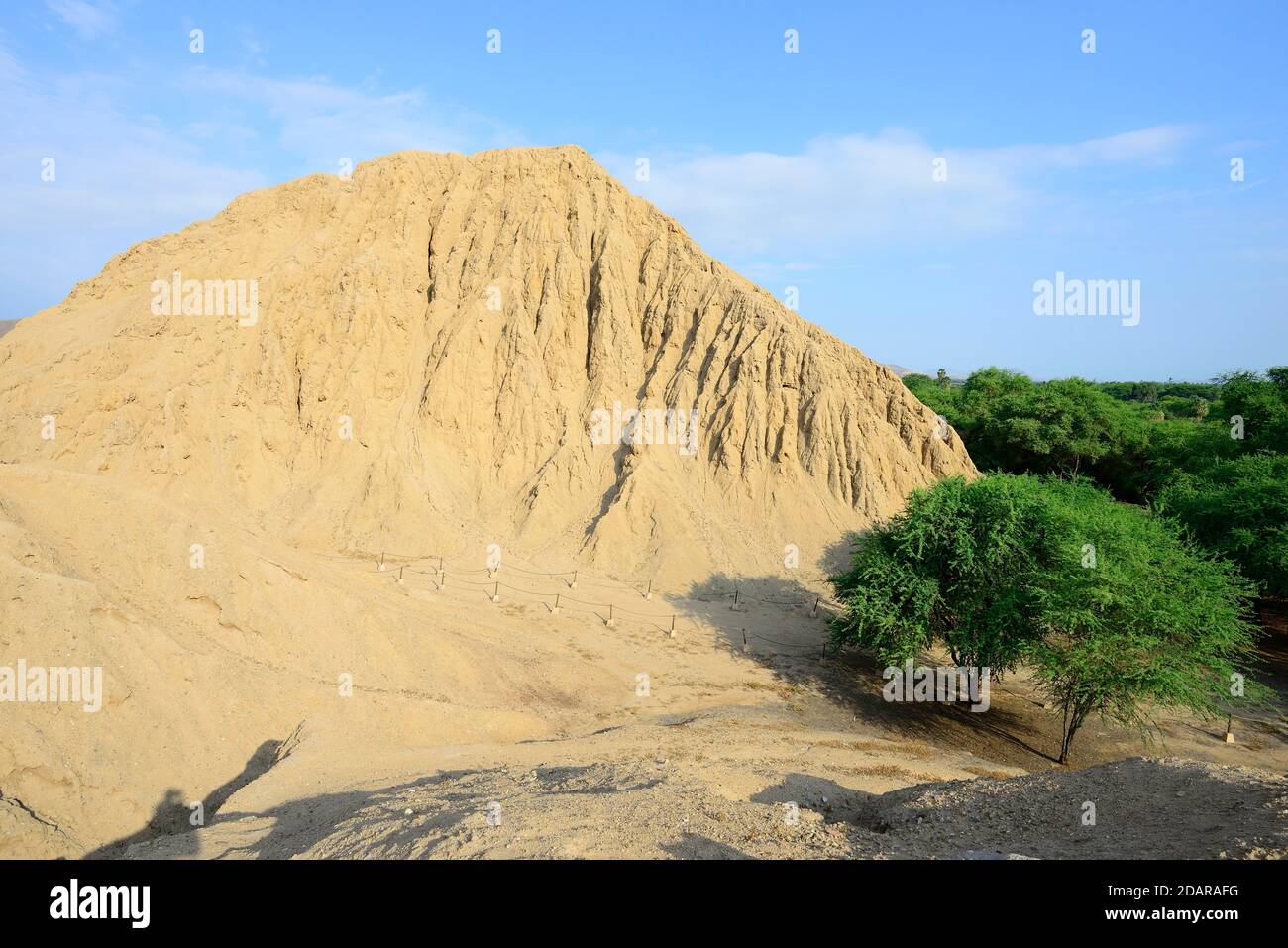 Huaca Rajada, adobe Pyramide, Adobe von Moche Kultur, Moche Kultur, in der Nähe von Chiclayo, Lambayeque Region, Peru Stockfoto