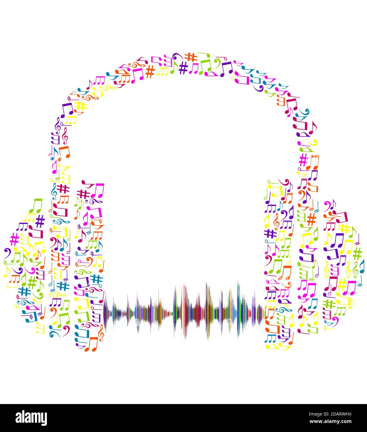 Ich liebe Musik Symbol Illustration Stockfoto