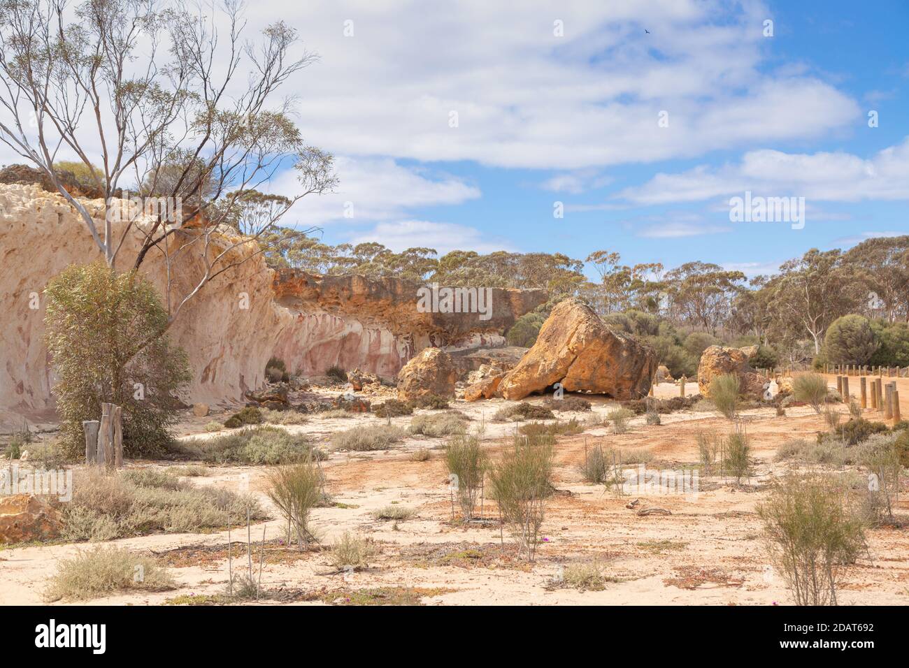 Die sogenannten Breakaways an der Hyden-Norseman-Road, Westaustralien Stockfoto