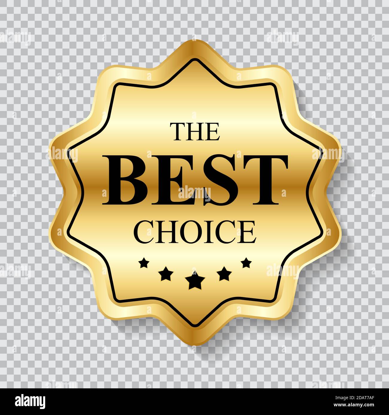 Gold Label die beste Wahl. Vector Illustration Stock Vektor