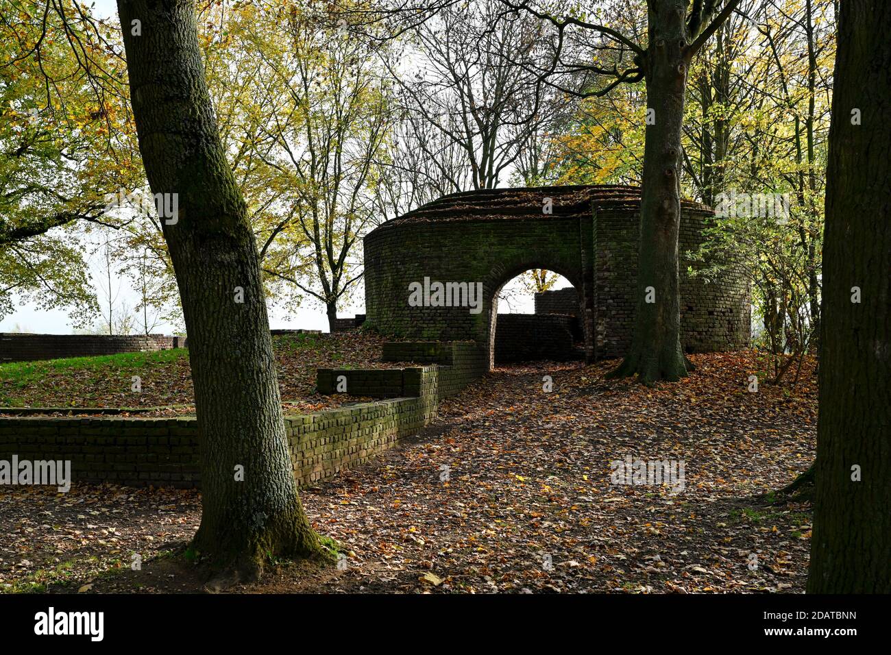 Die Ruinen von Wachtendonk Castle Stockfoto