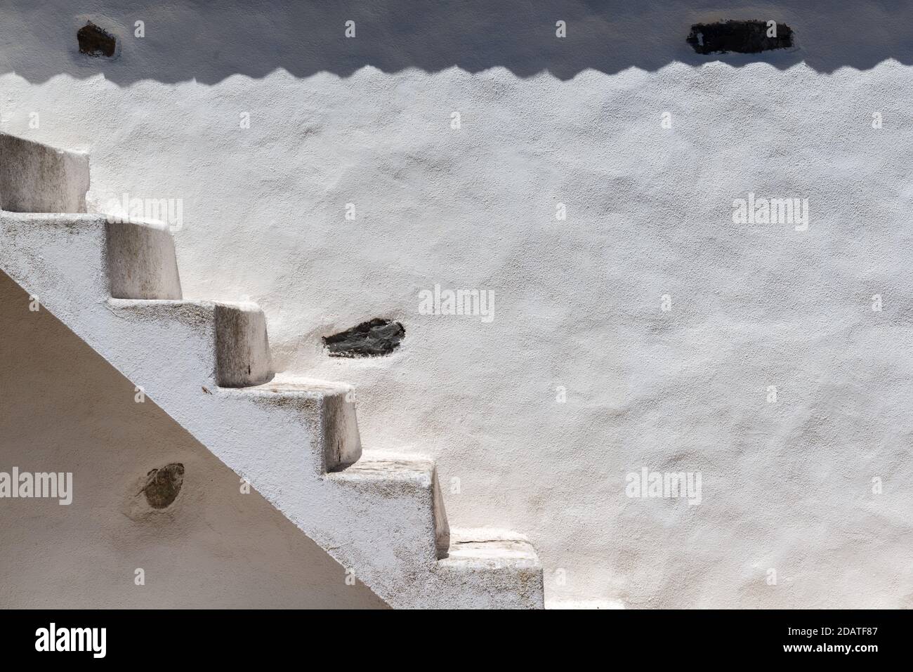 Schritte außerhalb der Ermita Virgen de la Salud, Arure, La Gomera, Kanarische Inseln, Spanien, Westeuropa Stockfoto