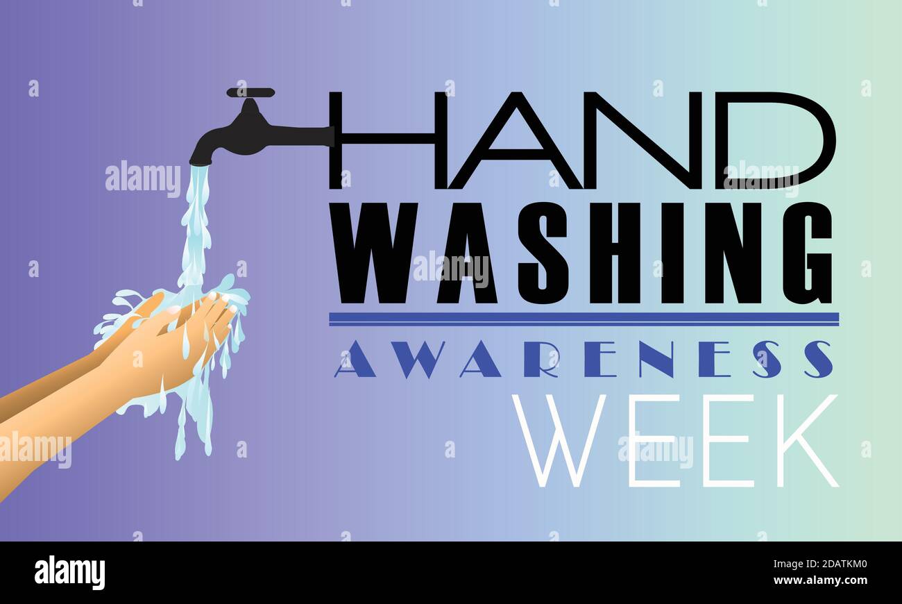 World Hand Washing Awareness Week Vektor Banner Oder Poster Design Stock Vektor