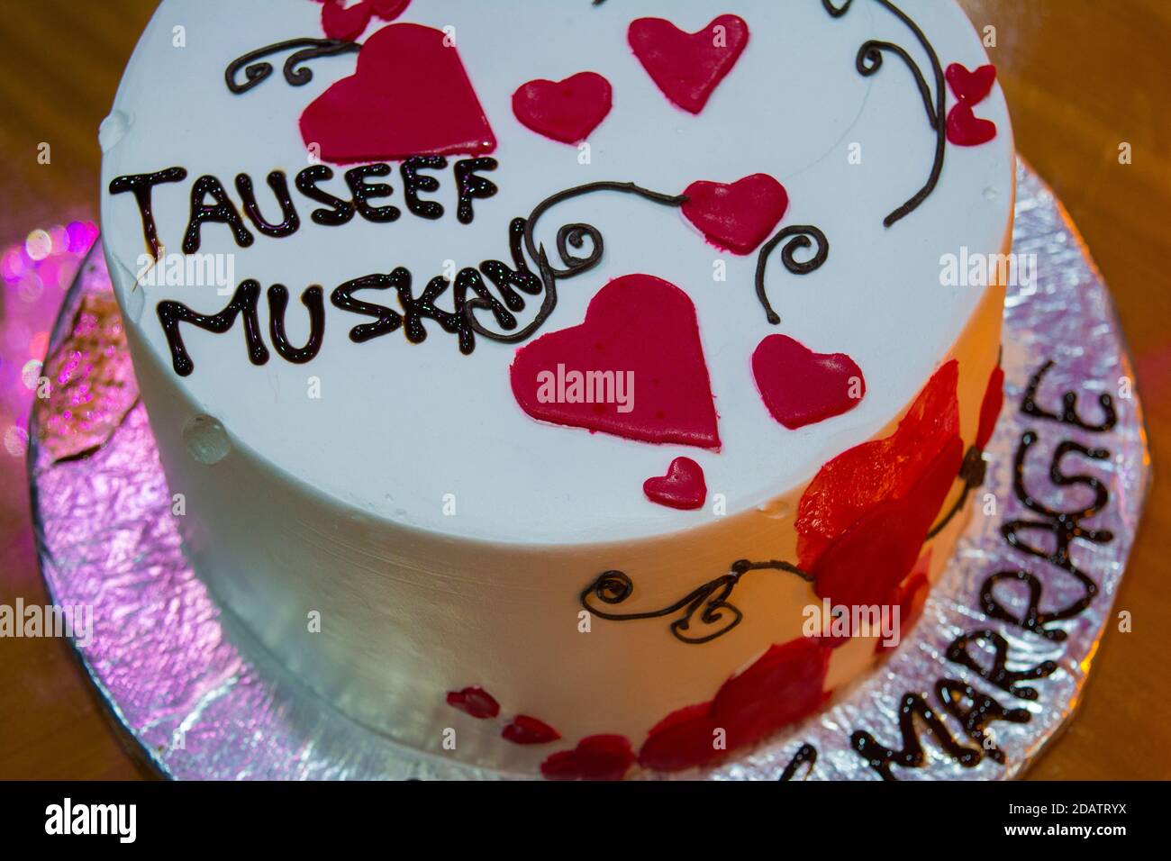 Happy Marriage Cake Stockfoto