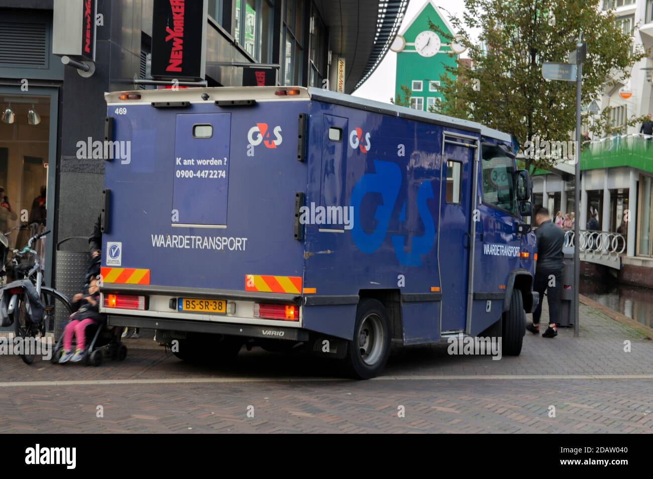 G4S Company Truck in Amsterdam, Niederlande Stockfoto