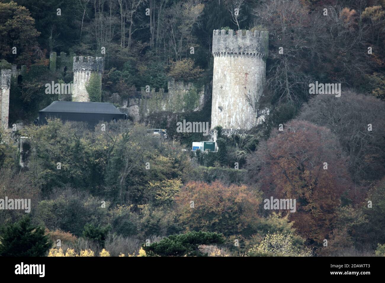 Gwrych Castle Abergele North Wales I'm a Celebrity will kick off on Sunday for series 20 die Prominenten werden auf Gwrych Castle in Wales statt der üblichen Aussie Outback Credit : Mike Clarke / Alamy Live News Stockfoto