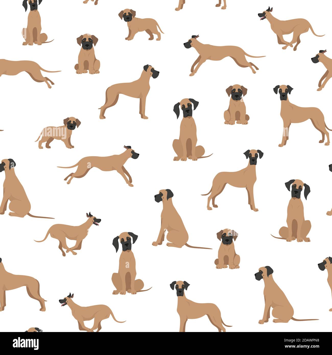 Tolles, nahtloses Muster. Verschiedene Farbvarianten des Mantelfarbsets. Vektorgrafiken Stock Vektor