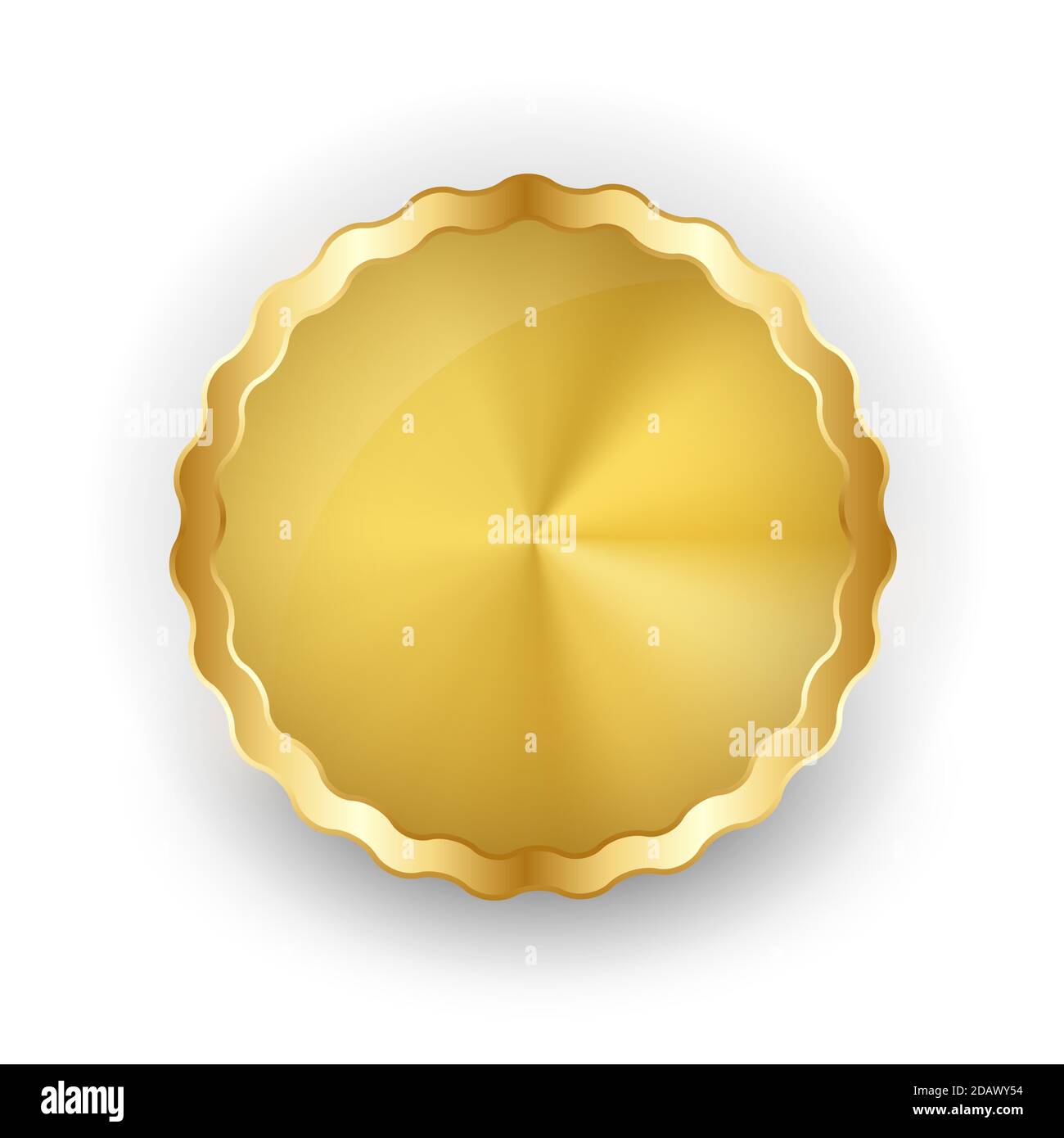 Abstrakte Gold-Label-Vorlage auf weiß. Vektorgrafik Stock Vektor