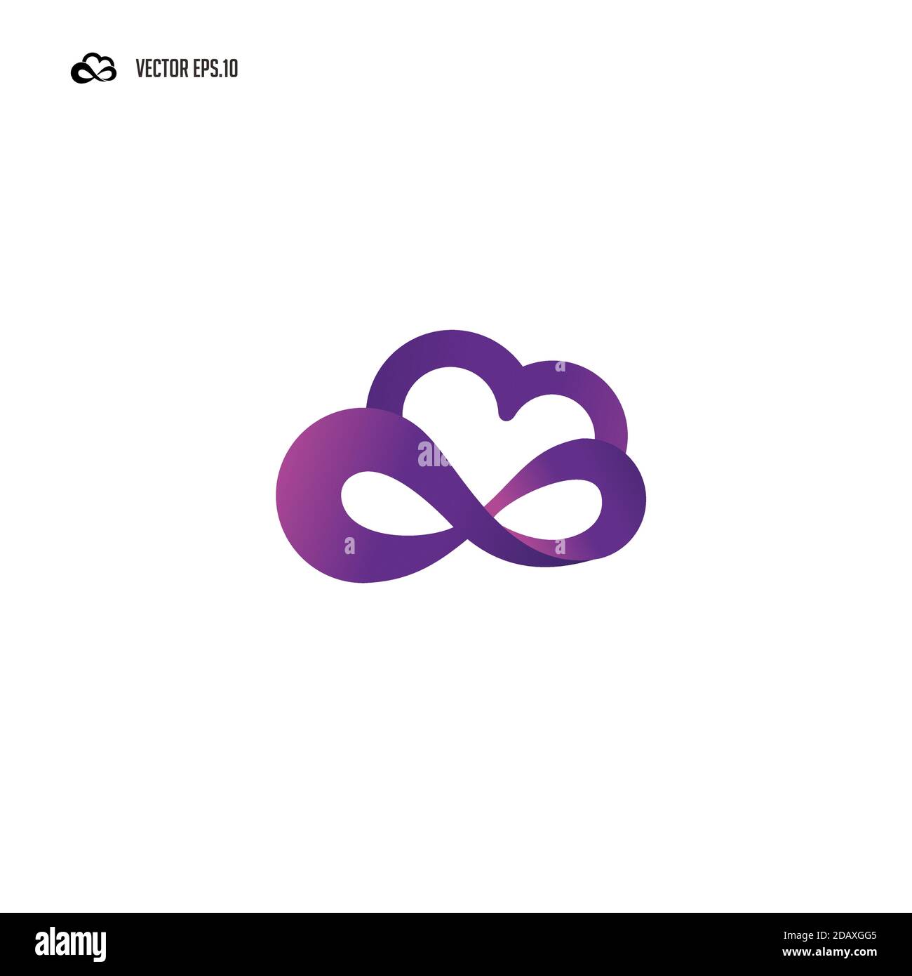 Cloud Sync Logo, Cloud Computing mit Datensynchronisierung Logo-Design. Stock Vektor