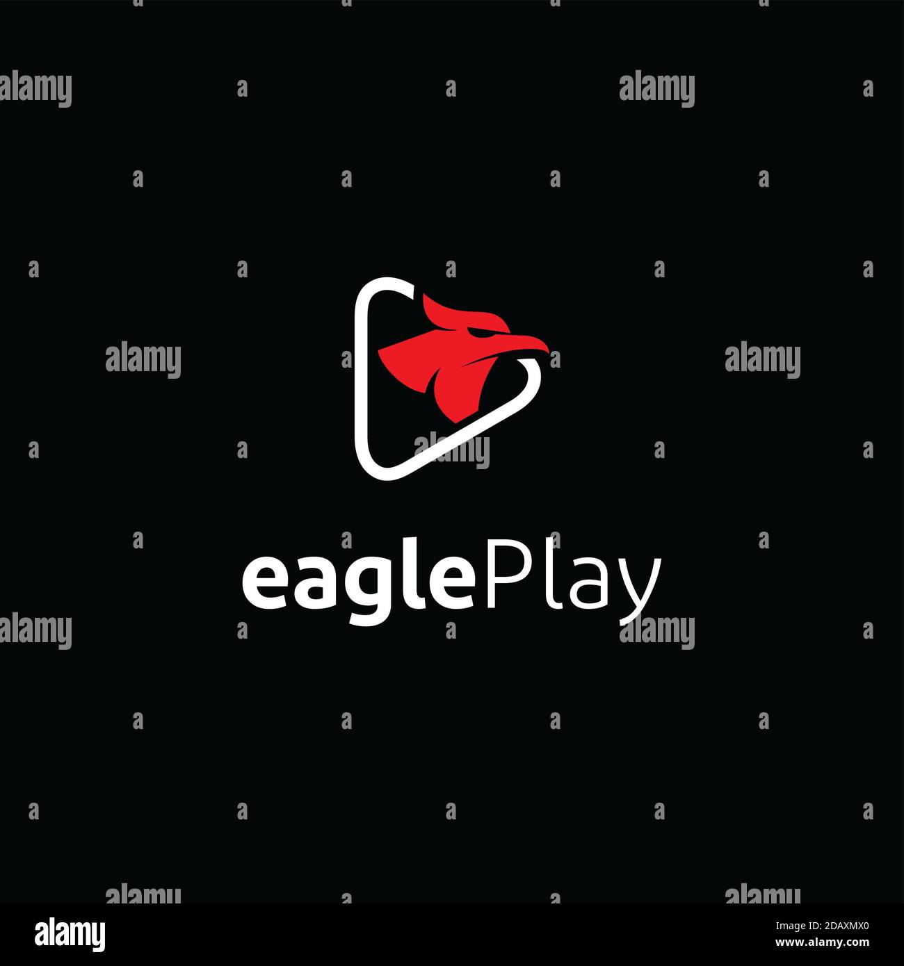 Moderner Adler Vogel Media Logo Vektor Symbol Illustration Stock Vektor