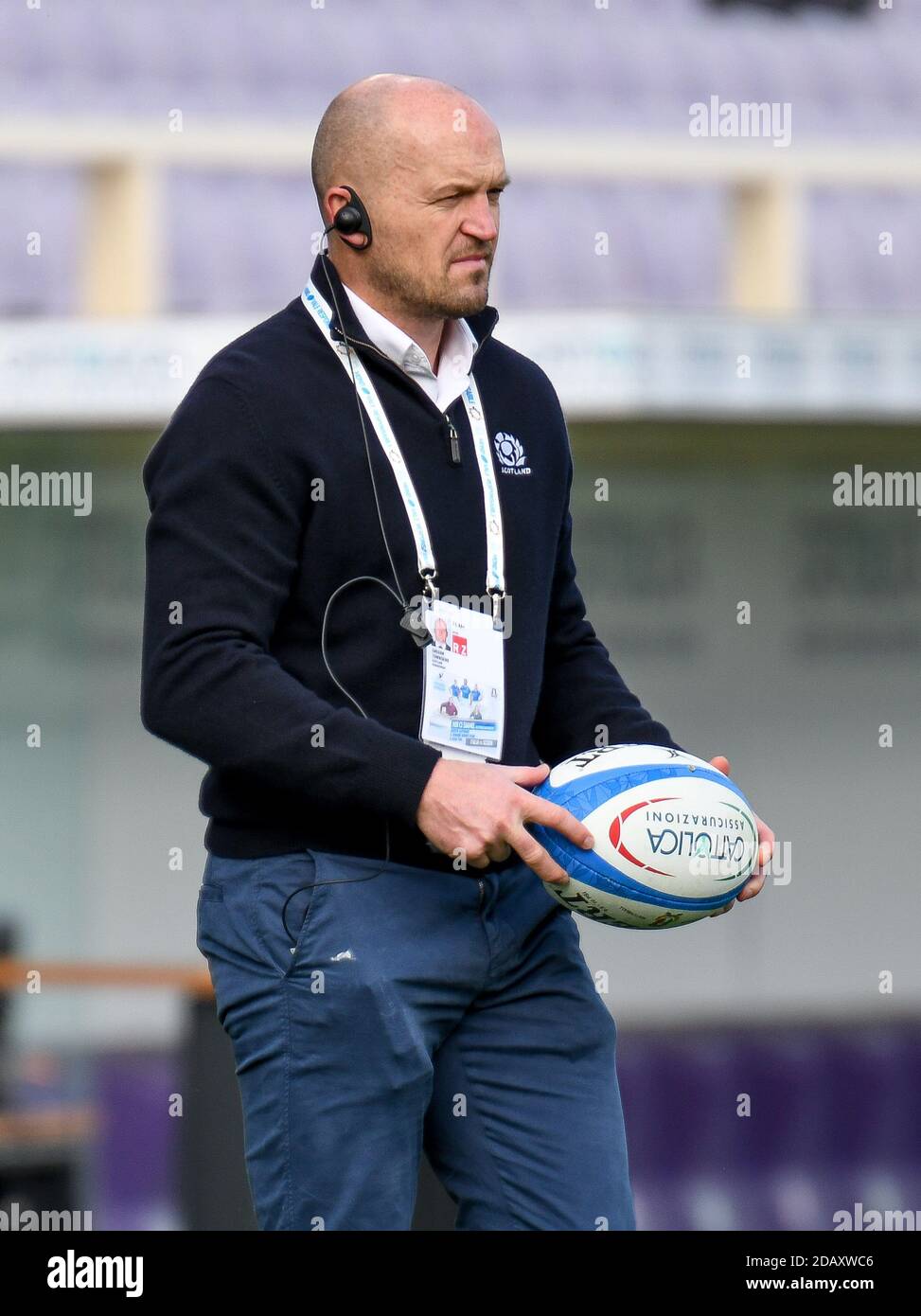 Florenz, Italien. 14. Nov, 2020. florenz, Italien, Artemio Franchi Stadion, 14 Nov 2020, Gregor Townsend (Cheftrainer Schottland) während Cattolica Test Match 2020 - Italien gegen Schottland - Herbst Nations Cup Rugby Spiel - Credit: LM/Ettore Griffoni Credit: Ettore Griffoni/LPS/ZUMA Wire/Alamy Live News Stockfoto