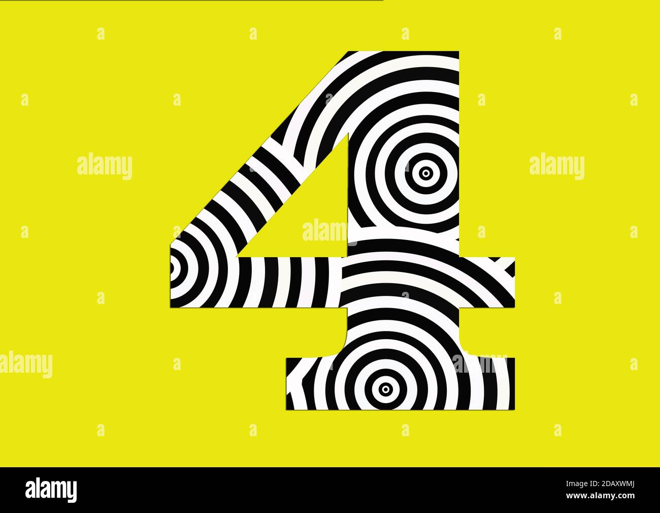 Kreis Zebra Tierdruck schwarz und weiß auf Numbes-Design Zur Dekoration Stockfoto