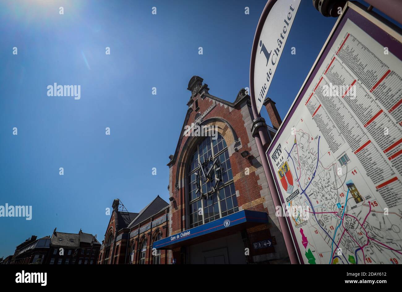 Abbildung Bild zeigt den Bahnhof in Chatelet, Mittwoch 20. Mai 2020. BELGA FOTO VIRGINIE LEFOUR Stockfoto