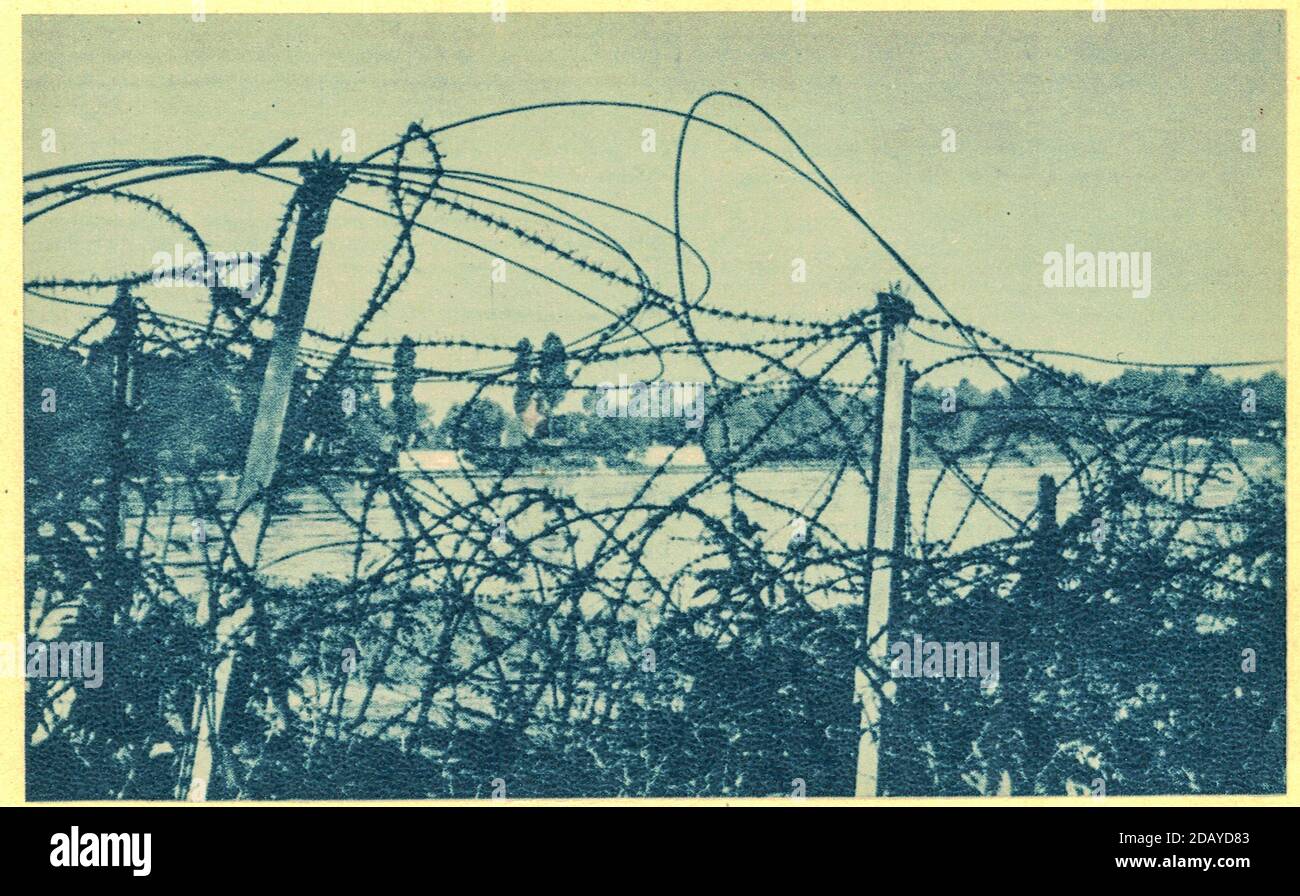 Die Westmauer, die Westalliierten und Siegfried-Linie genannt wurde eine für etwa 630 km verteilte militärische Verteidigungssystem entlang der westlichen Grenze Stockfoto