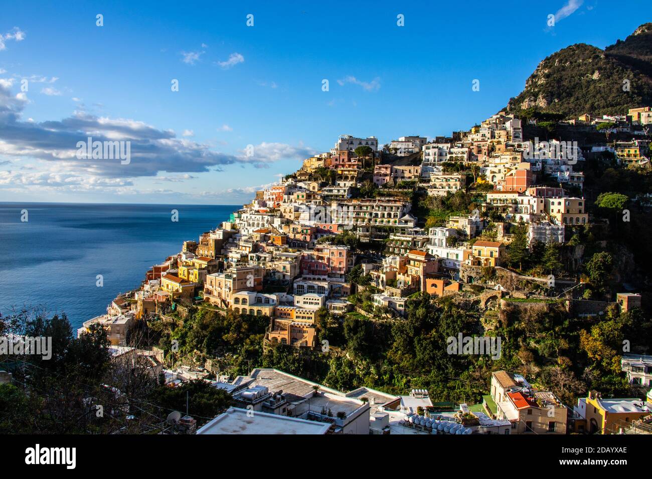 Positano, Provinz Salerno, Amalfiküste, Italien Stockfoto