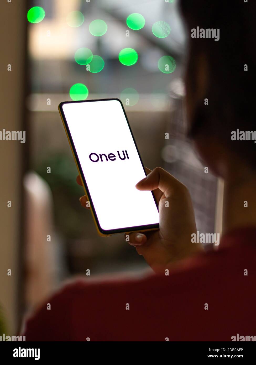 Assam, indien - November 15, 2020 : ein UI-Logo auf Telefon-Bildschirm Stock Bild. Stockfoto