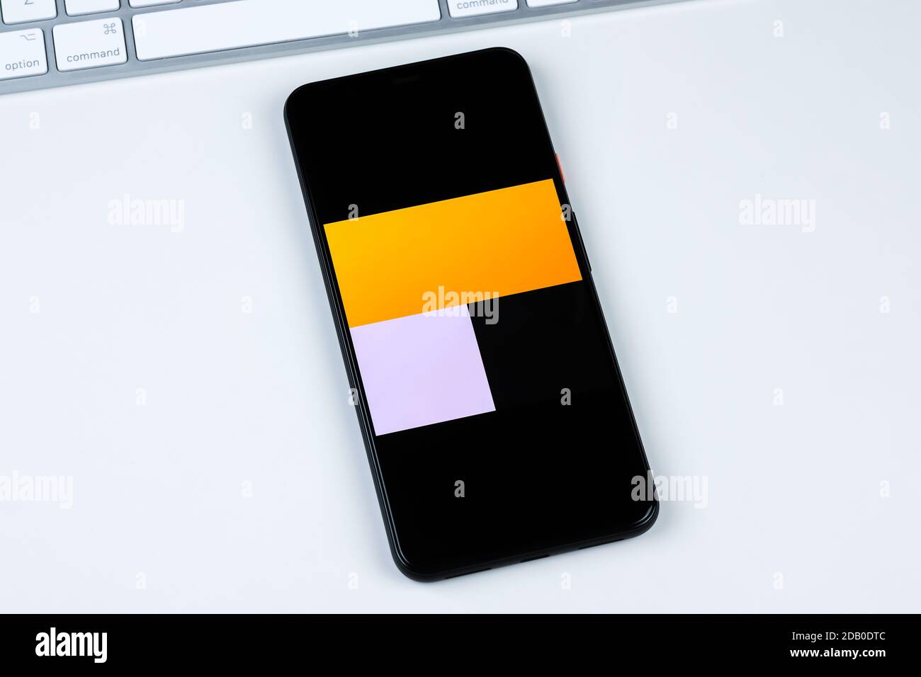 Yandex Go App-Logo auf einem Smartphone-Bildschirm. Stockfoto