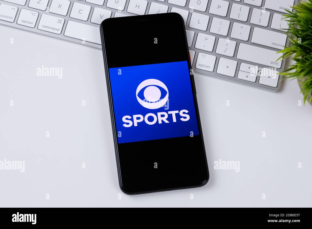 CBS Sports App-Logo auf einem Smartphone-Bildschirm. Stockfoto