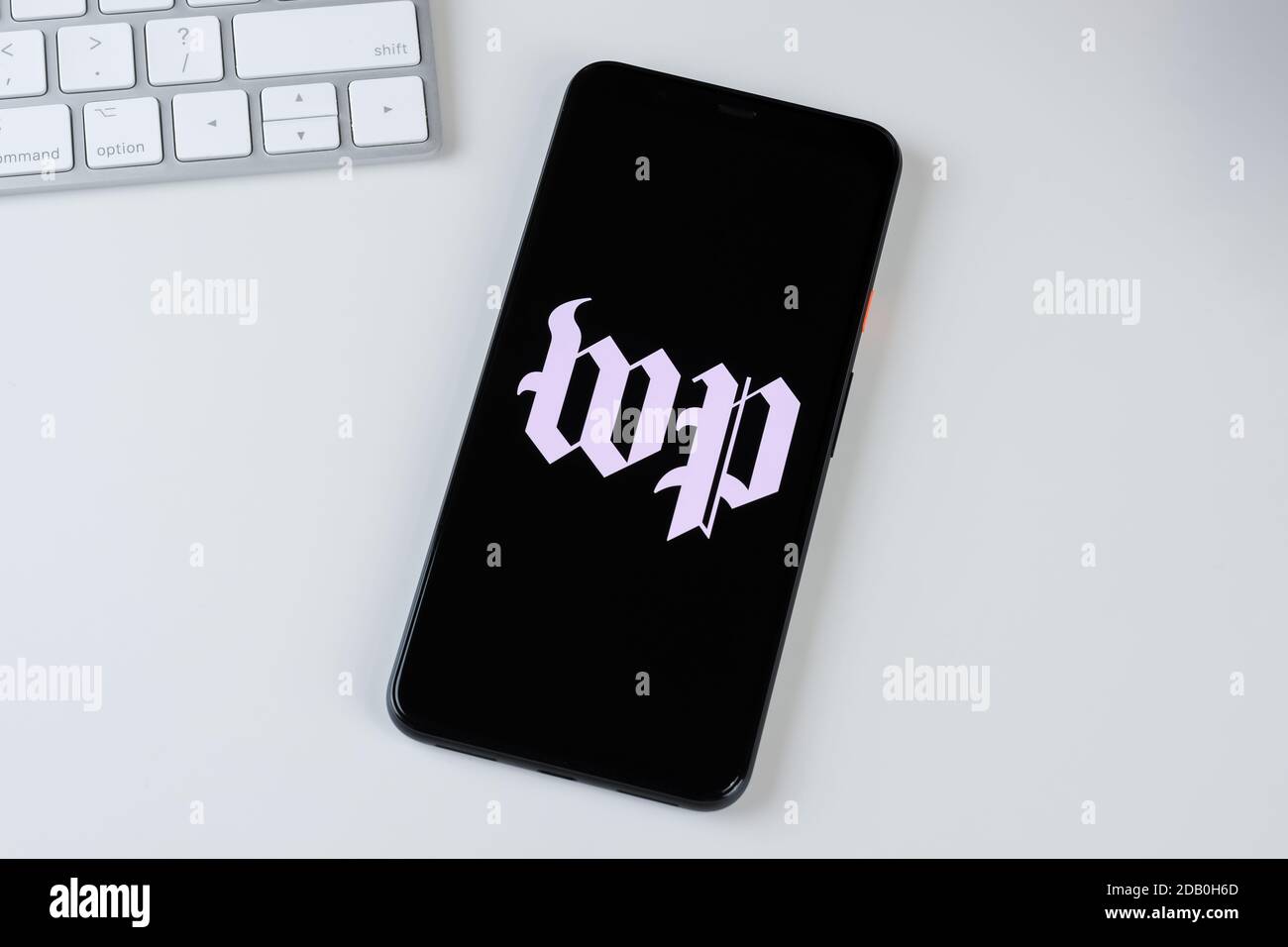Das Washington Post App-Logo auf einem Smartphone-Bildschirm. Stockfoto