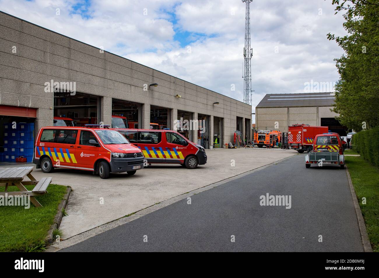 Abbildung Bild zeigt die Feuerwehrstation in Diksmuide, Donnerstag, 30. Juli 2020. BELGA FOTO KURT DESPLENTER Stockfoto