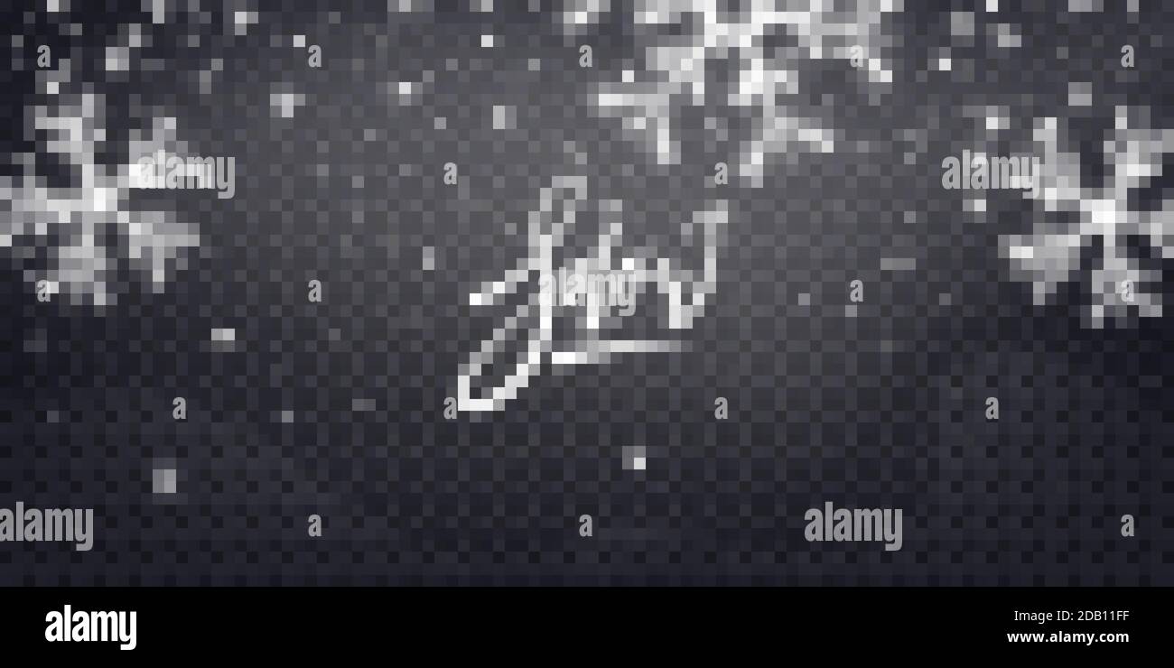 Winter-Overlay im Schnee. Weihnachten fallender Schnee Hintergrund Stock Vektor