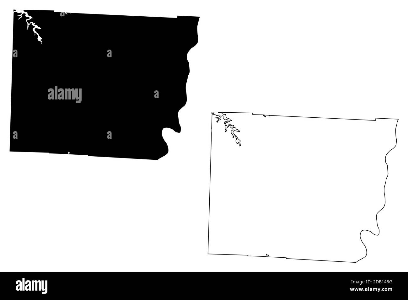 Belmont County, Ohio State (U.S.-County, Vereinigte Staaten von Amerika, USA, U.S., US) Karte Vektor Illustration, scribble Skizze Belmont Karte Stock Vektor
