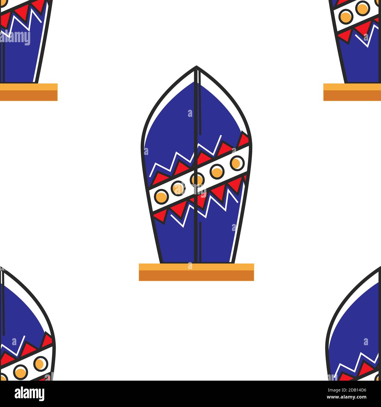 Surfboard Australian Symbol nahtlose Muster Strand Sommer Sport Stock Vektor