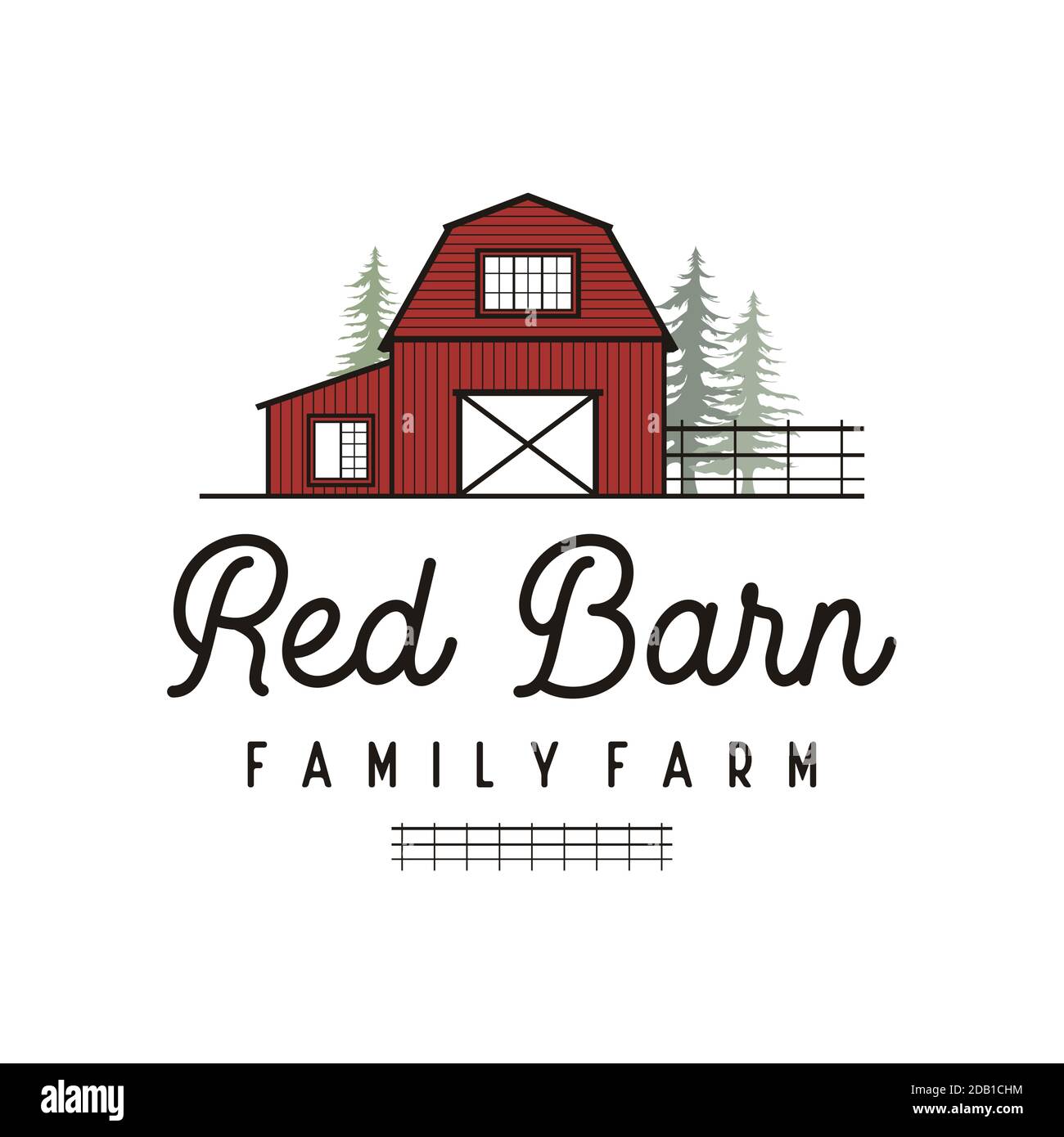 Vintage Retro Rustikales Barn Logo Design Stock Vektor