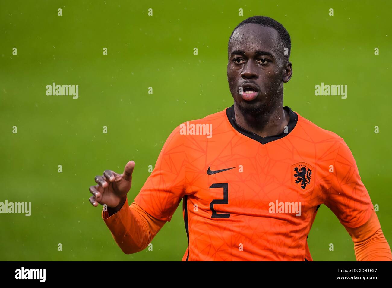 ALMERE, NIEDERLANDE - NOVEMBER 15: Jordan Teze von den Niederlanden U21 während des U21 UEFA Euro Qualifying matches zwischen Holland U21 und Weißrussland U21 im Yanmar Stadion am 15. november 2020 in Almere, Niederlande (Foto: Gerrit van Keulen/Orange Pictures) Stockfoto