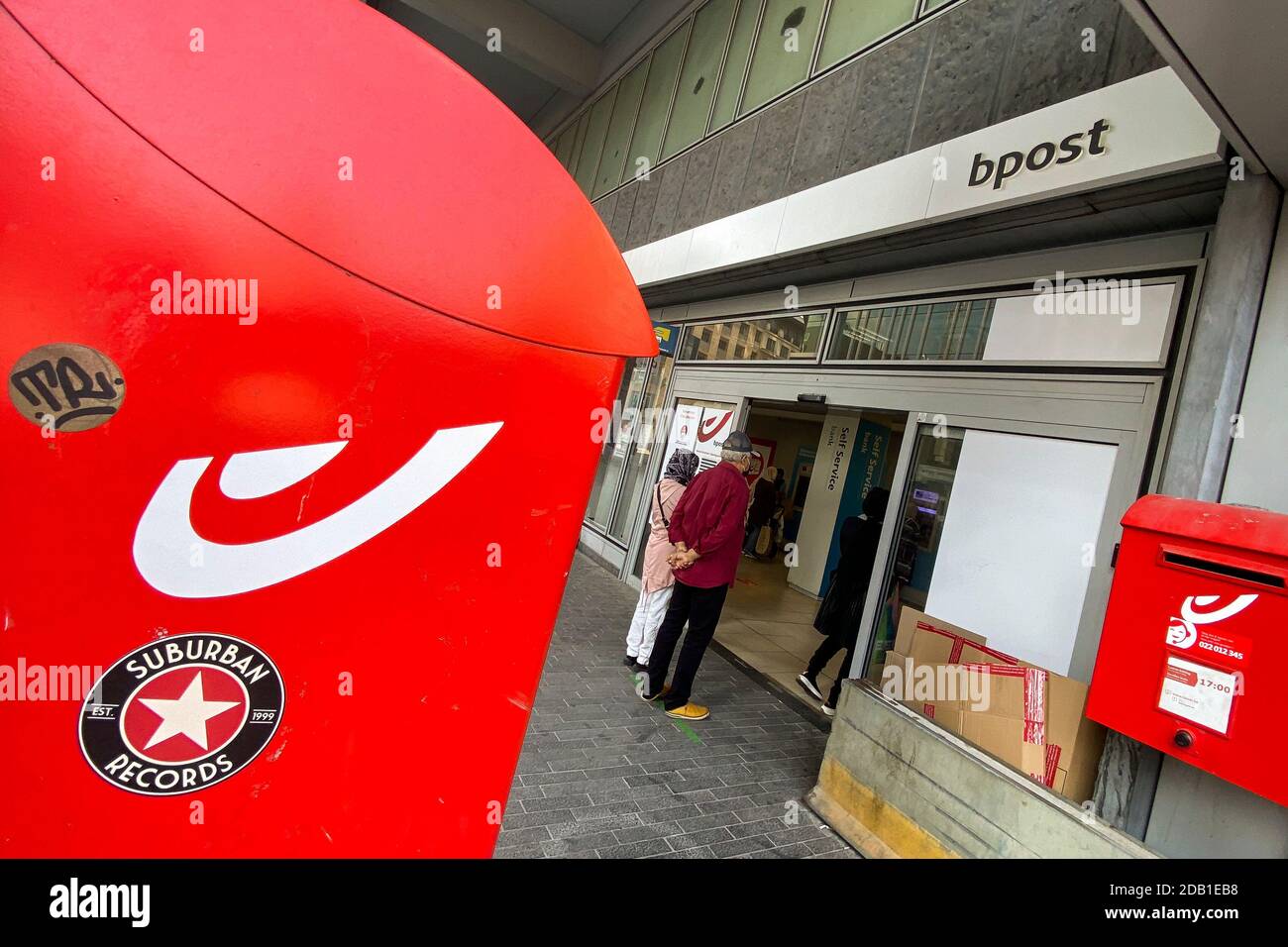 Abbildung Bild zeigt das bpost Büro in Brüssel Stadt in der Region Brüssel, Mittwoch 26 August 2020. BELGA FOTO THIERRY ROGE Stockfoto