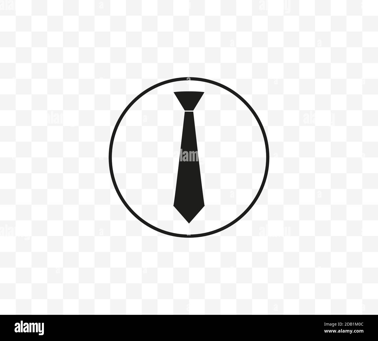 Krawatte, Dresscode-Symbol auf transparentem Hintergrund. Vektorgrafik. Stock Vektor