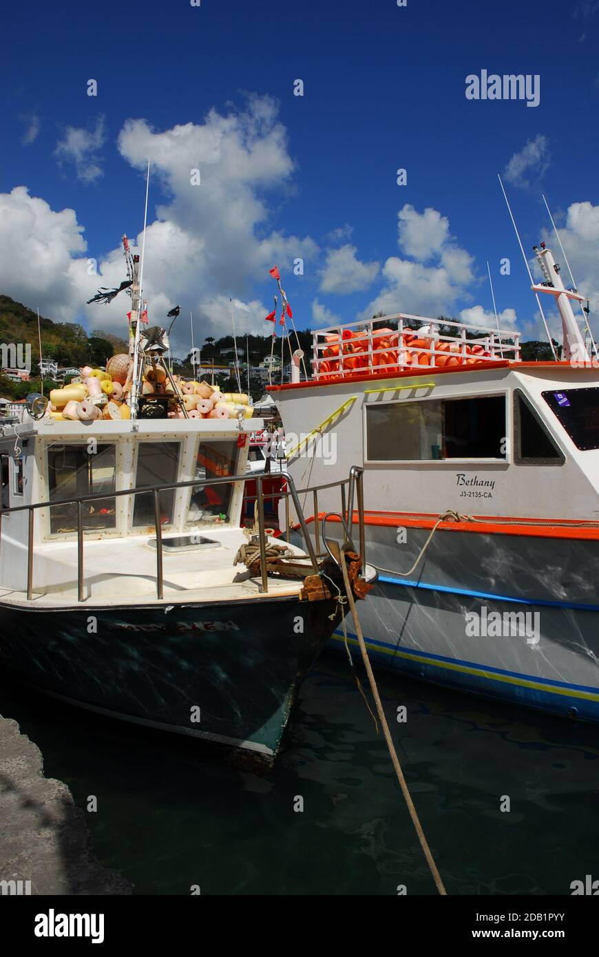 Grenada: St. George's: Hafen Stockfoto