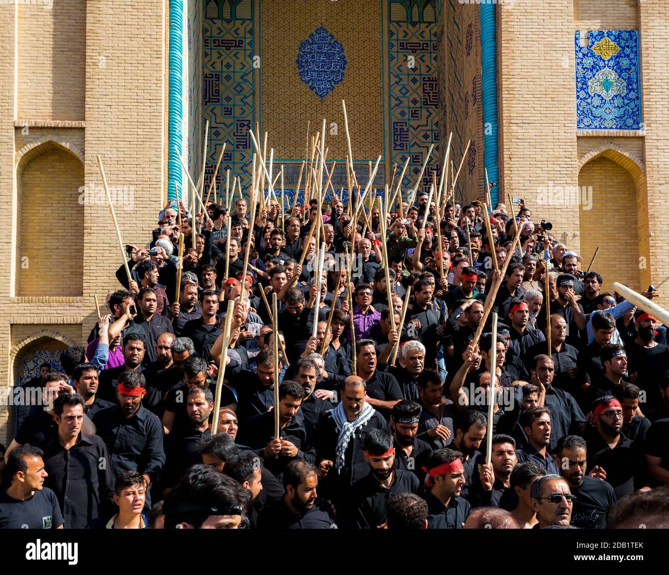 Die Qalishuyan-Rituale von Mashad-e Ardehal in Kashan sind ein immaterielles Kulturerbe, das 2012 in die UNESCO-Liste aufgenommen wurde. Stockfoto