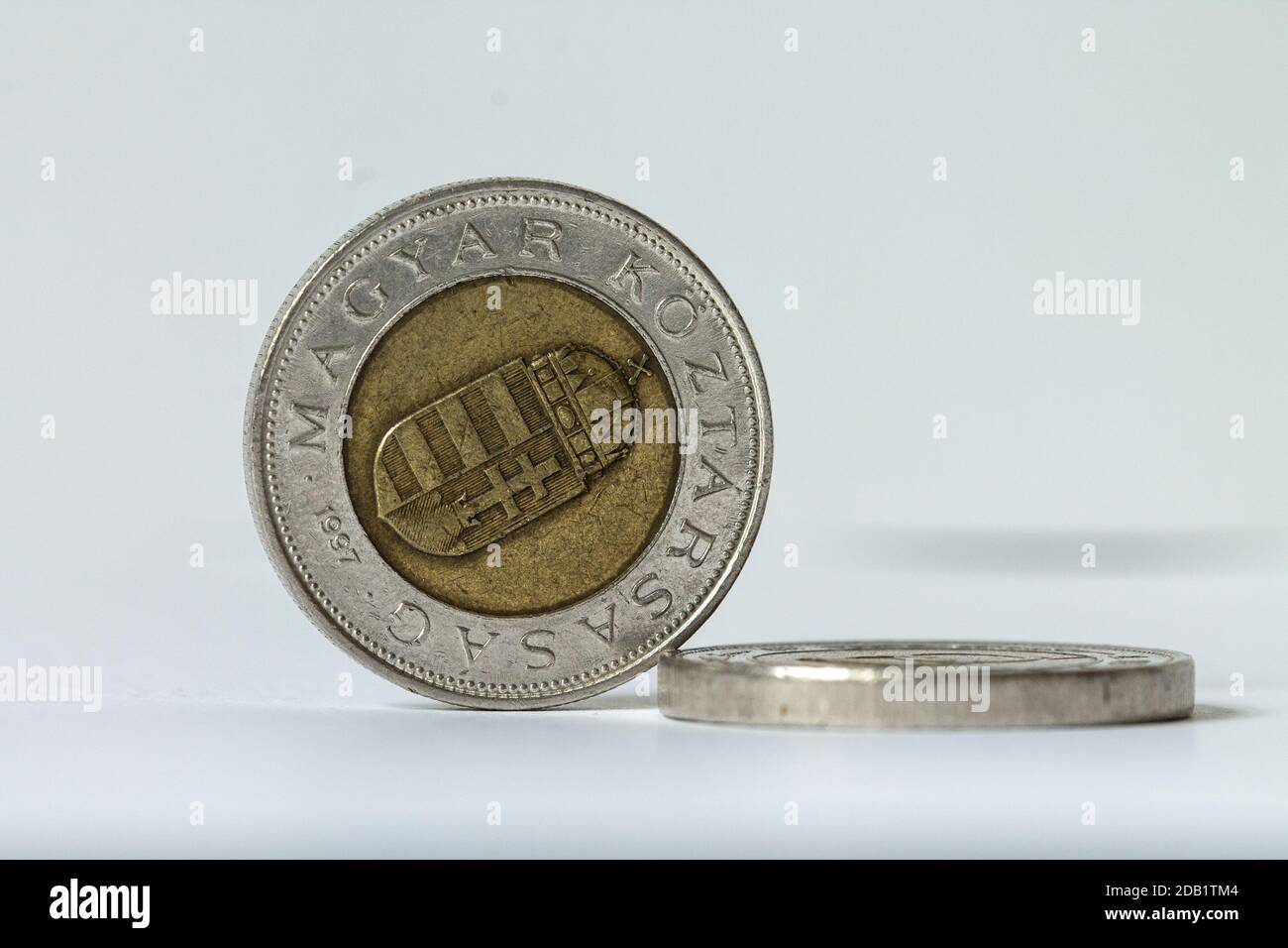 Nahaufnahme von 100 Forint, HUF Stockfoto