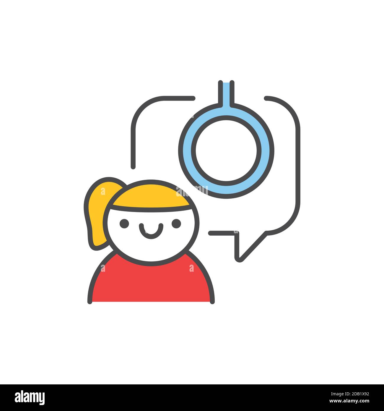 Aerobic-Studio Farbliniensymbol. Piktogramm für Webseite, mobile App, Promo. Stock Vektor