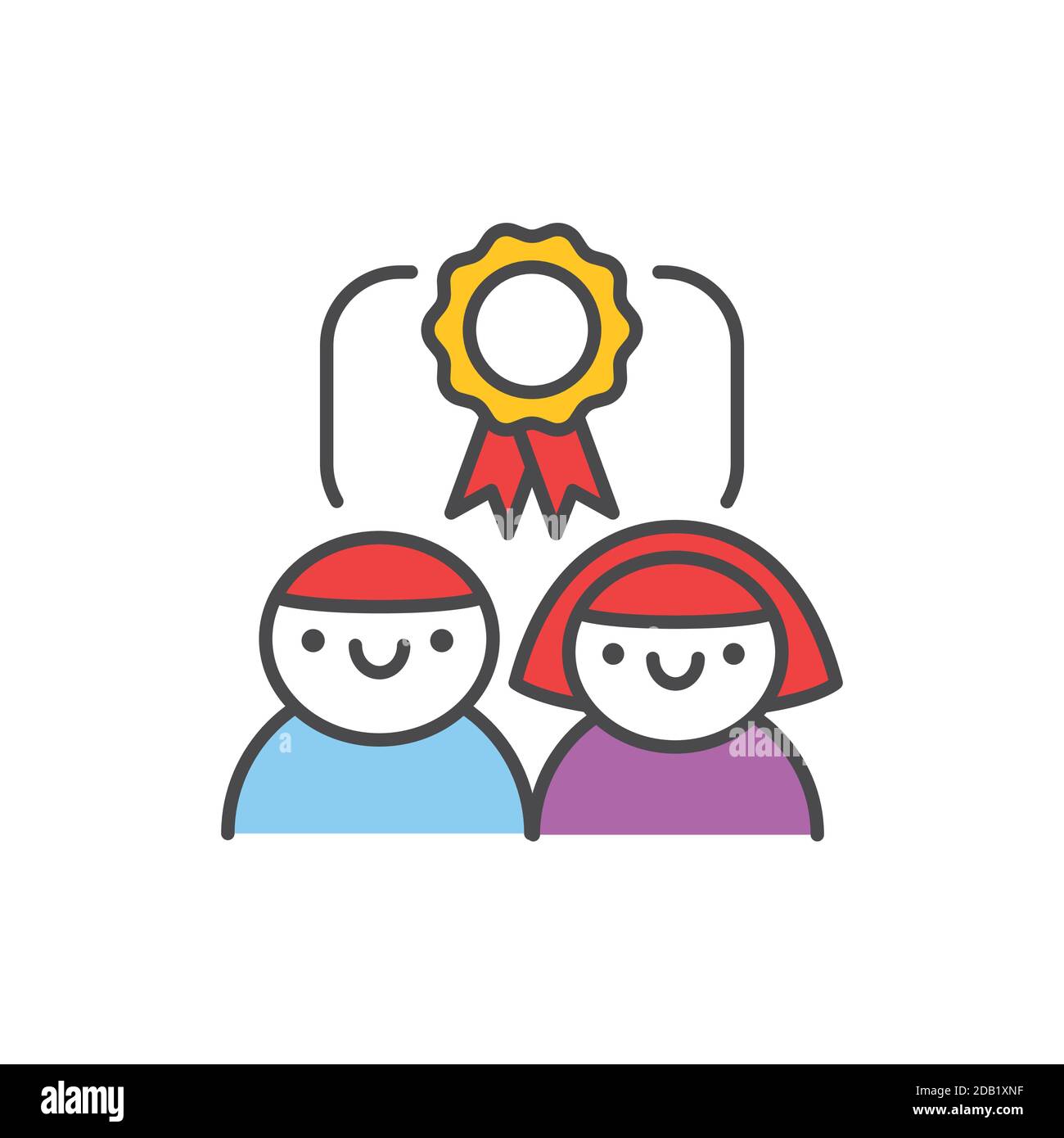 Symbol für die Farblinie für Führungstraining. Piktogramm für Webseite, mobile App, Promo. Stock Vektor