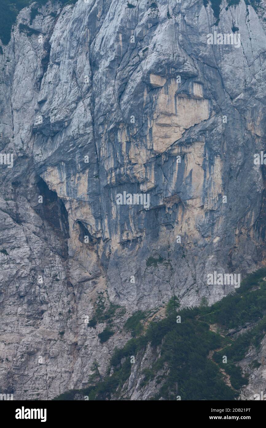 Die heidnische Jungfrau (Slowenisch: Ajdovska deklica). Pass Vršič. Slowenien, Europa. Stockfoto