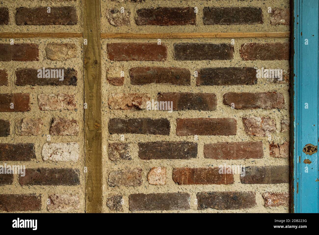 Freiliegendes Mauerwerk an einer Wand in der Butler Gallery, Kilkenny, County Kilkenny, Irland Stockfoto