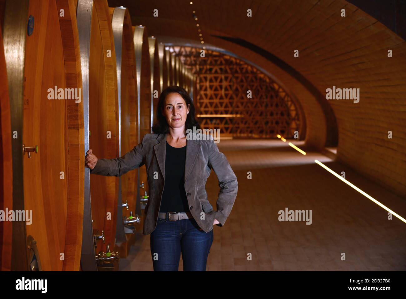 Italien, Bargino, 07 Mai, 2019 : Albiera Antinori, Cantina Antinori Marchesi Antinori ist eine weltweit führende italienische Marke in der Weinindustrie. Foto © S Stockfoto