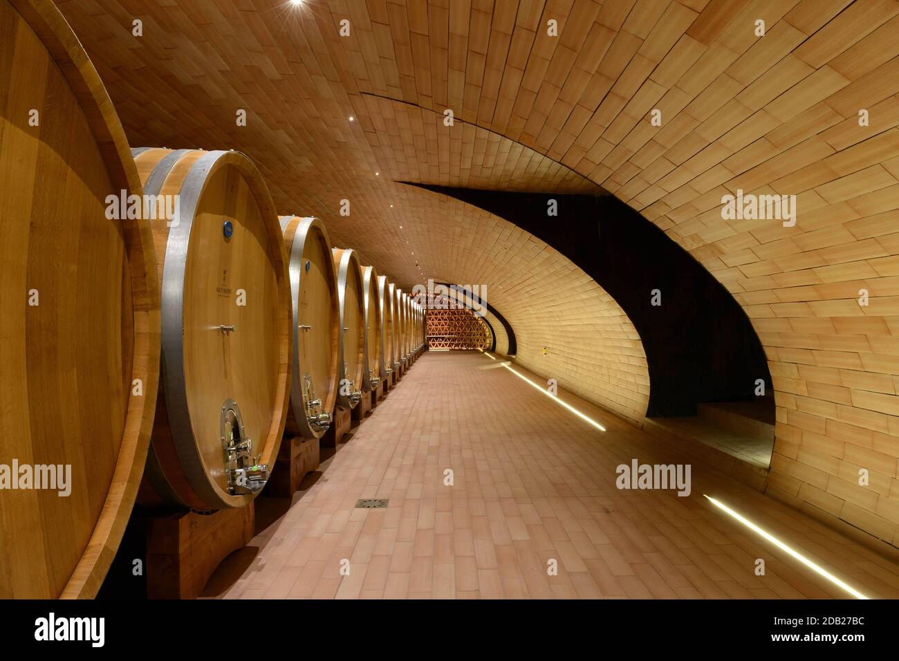 Italien, Bargino, 07. Mai 2019 : Cantina Antinori. Marchesi Antinori ist eine weltweit führende italienische Marke in der Weinindustrie. Foto © Sandro Michahelles Stockfoto