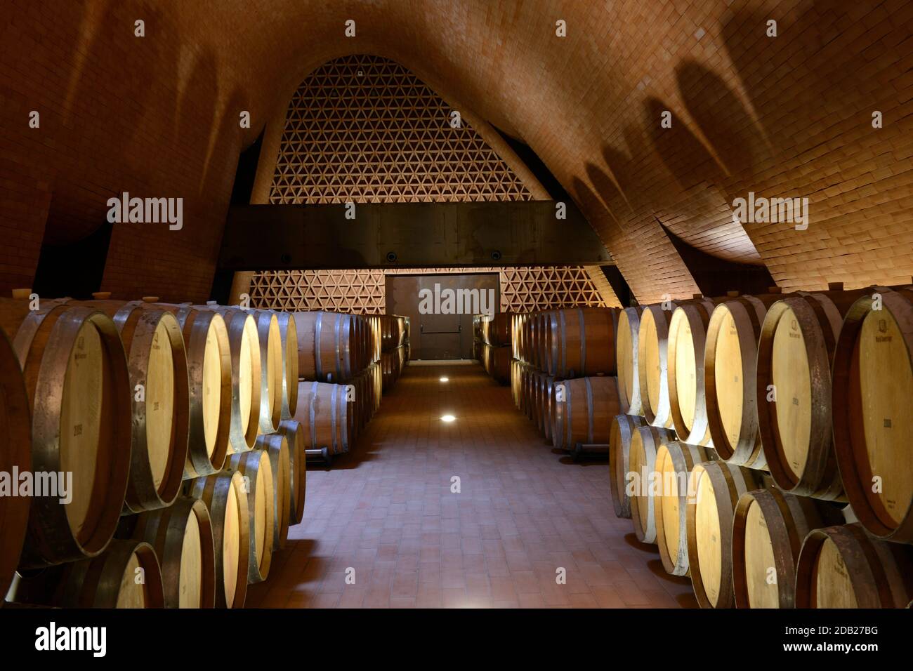 Italien, Bargino, 07. Mai 2019 : Cantina Antinori. Marchesi Antinori ist eine weltweit führende italienische Marke in der Weinindustrie. Foto © Sandro Michahelles Stockfoto