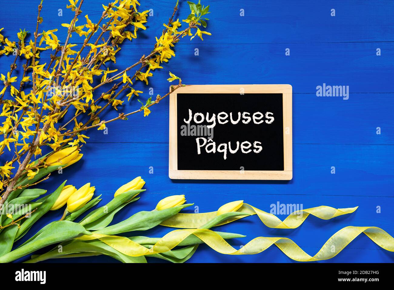 Was Heißt Frohe Ostern Auf Französisch Tafel Mit Französischem Text Joyeuses Paques Bedeutet Frohe Ostern