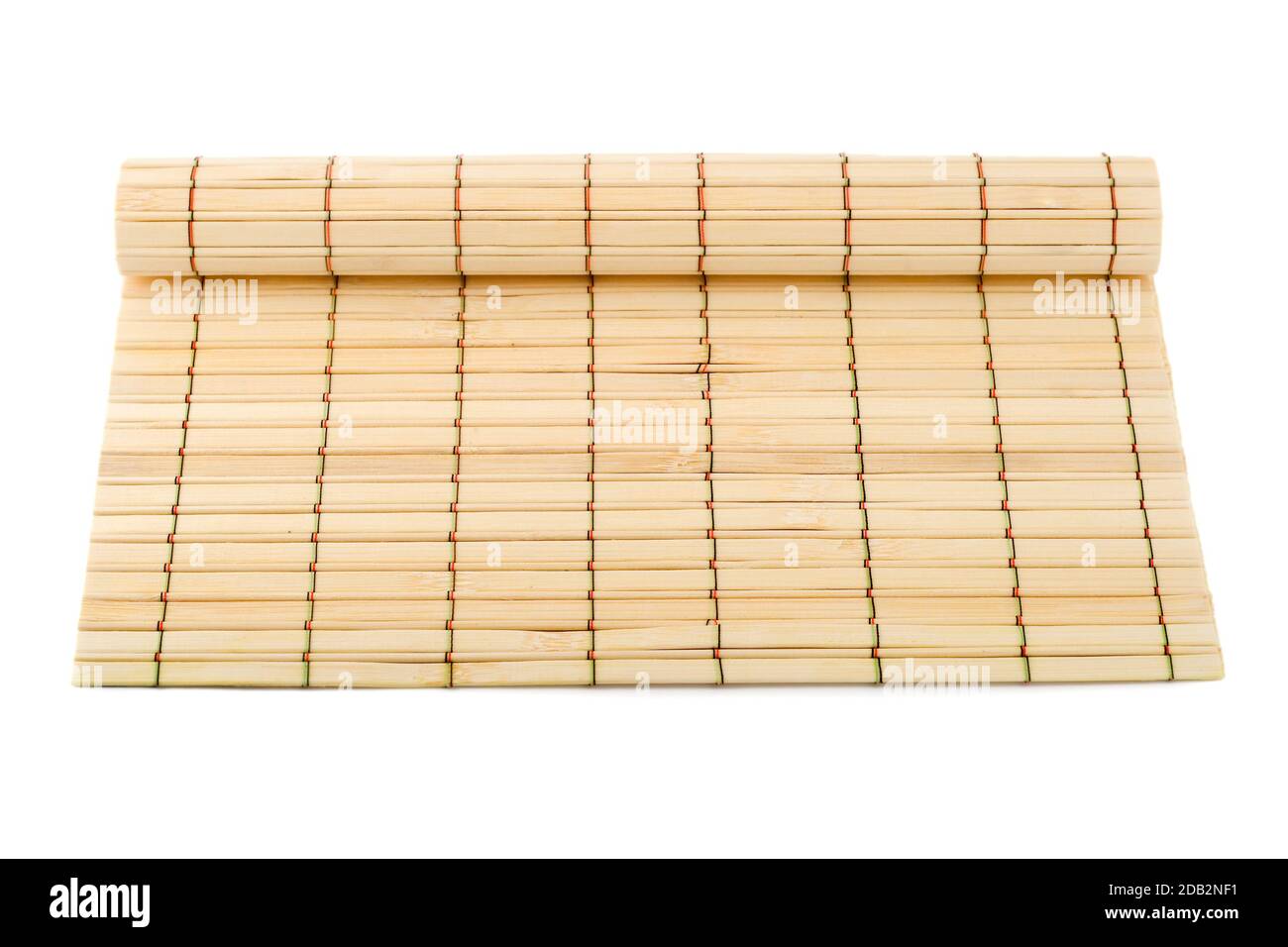 Wicker Textur Bambus Holz isoliert auf weißem Hintergrund Stockfoto